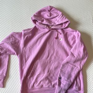Pink Champion Reverse weave hoodie